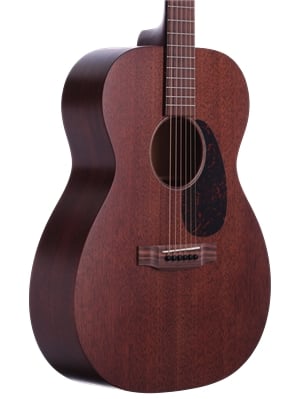 Martin 0015M Acoustic Guitar with Case Body Angled View